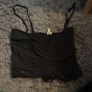 Aerie Black Ruched Women's Top